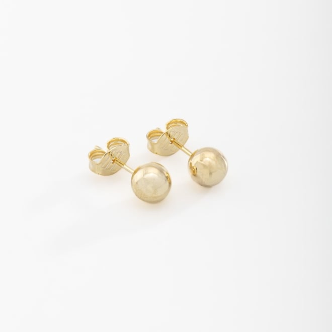 KBF-0002 KIT COM 10 PARES DE BRINCOS BANHADOS A OURO 18K COM DESIGN EM ESFERA POLIDA