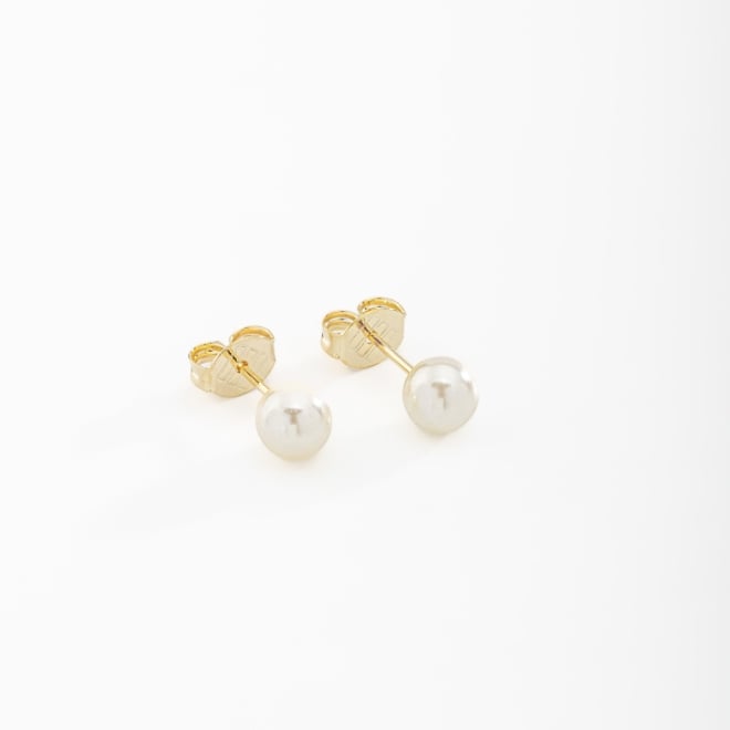 KBF-0006 KIT COM 10 PARES DE BRINCOS BANHADOS A OURO 18K COM PÉROLA CLÁSSICA
