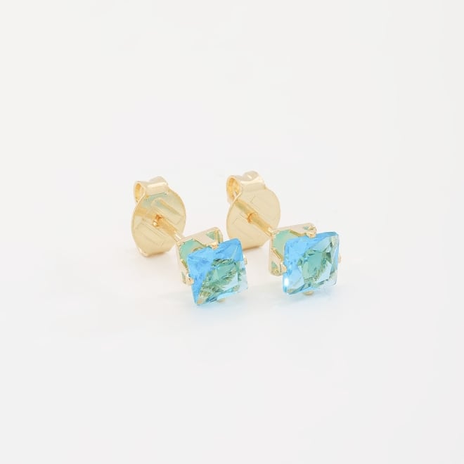 KBF-0022 KIT COM 10 BRINCOS ZIRCONIA QUADRADA