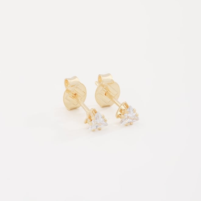 KBF-0024 KIT COM 10 BRINCOS ZIRCONIAS DE TRIÂNGULOS