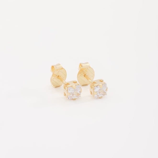 KBF-0045 KIT COM 10 BRINCOS DE ZIRCONIAS QUADRADAS