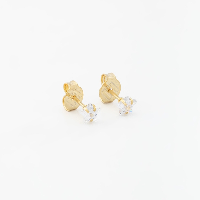 KBF-0152 KIT COM 10 BRINCOS ESTRELA DE ZIRCONIA