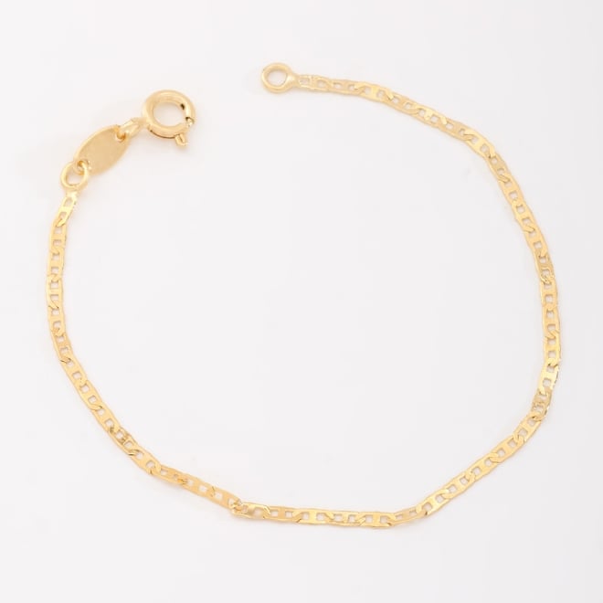 KPRI-0003 KIT COM 3 PULSEIRAS INFANTIL BANHADAS A OURO 18K COM ELO PIASTRINI 