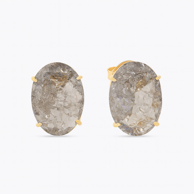 OUTB-13715 BRINCO BANHADO A OURO 18K COM ZIRCÔNIA OVAL FUZION
