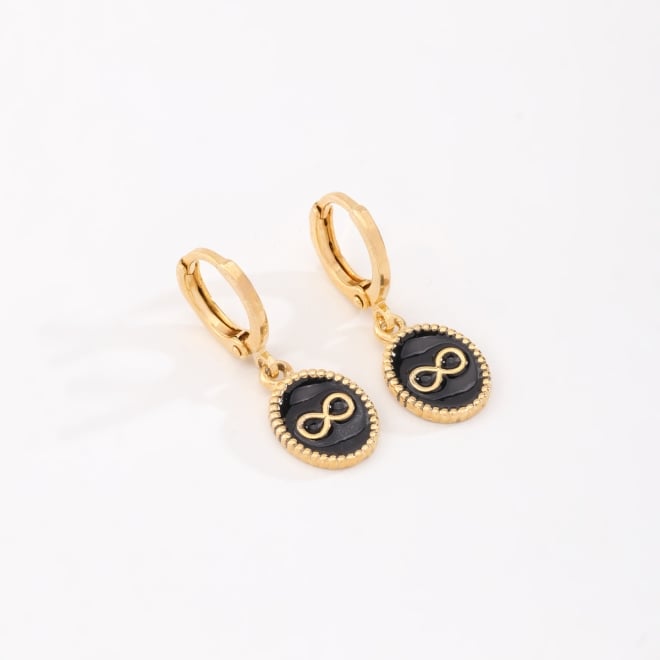 OUTB-14580 ARGOLINHA BANHADA A OURO 18K COM PINGENTE OVAL ESMALTADO