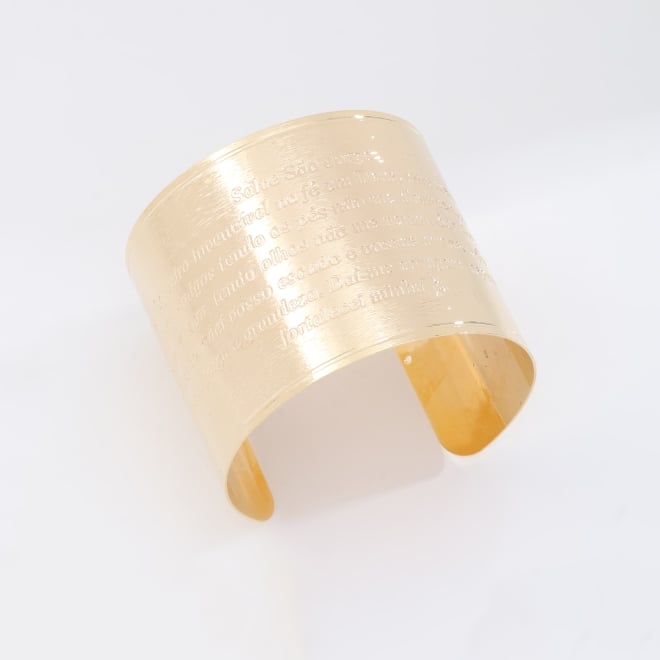 OUTMB-0025 PULSEIRA BANHADA A OURO 18K TIPO MANJEDOURA COM GRAVAÇÃO
