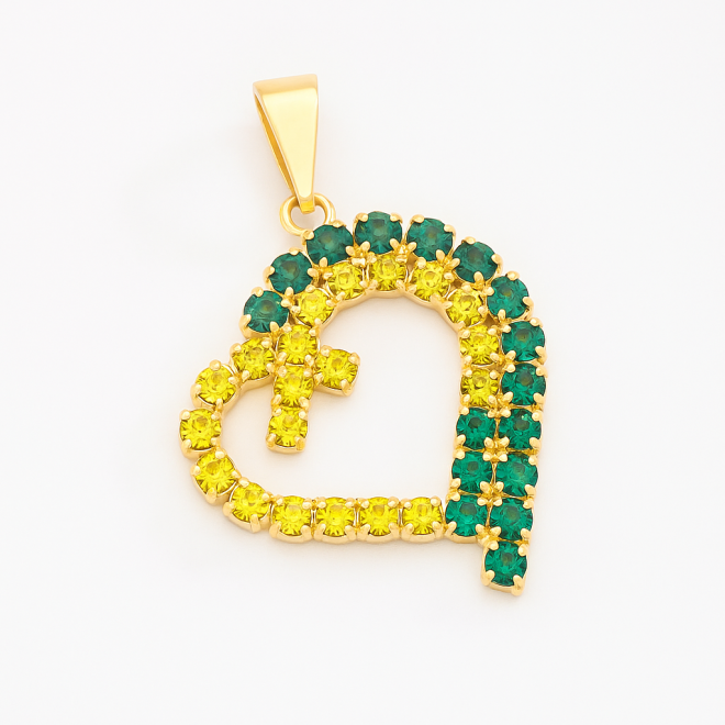 OUTPB-00004 PINGENTE BANHADO A OURO 18K EM FORMATO DE CORAÇÃO