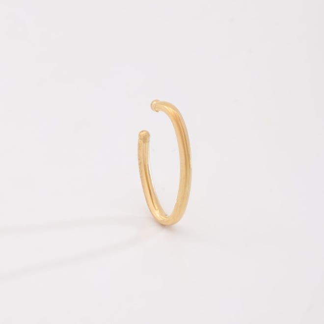 OUTPC-0214 PIERCING FAKE BANHADO A OURO 18K LISO COM ACABAMENTO POLIDO