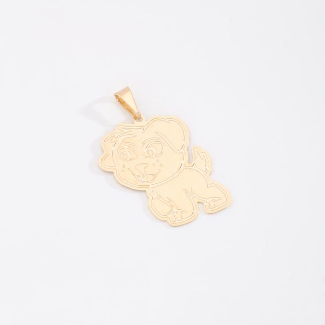 OUTPG-0667 PINGENTE BANHADO A OURO 18K EM FORMATO DE CACHORRINHO