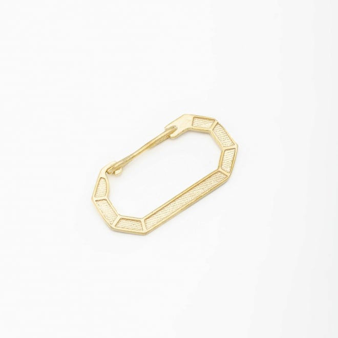 OUTPG-0881 PINGENTE BANHADO A OURO 18K EM FORMATO DE FECHO RETANGULAR COM 3CM