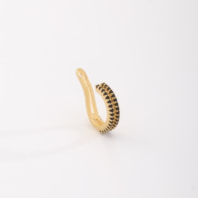 PC-00009 PIERCING BANHADO A OURO 18K COM FILEIRAS CRAVEJADAS EM ZIRCÔNIAS
