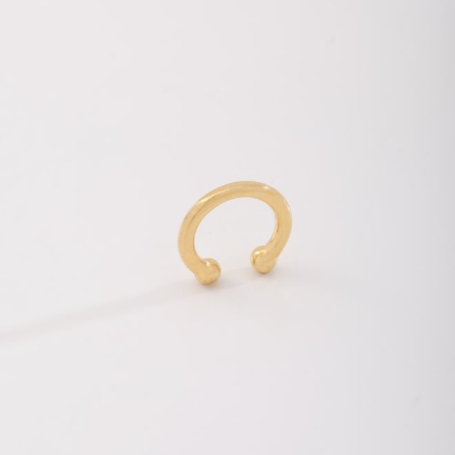 PC-00013 PIERCING FAKE BANHADO A OURO 18K COM DESIGN LISO