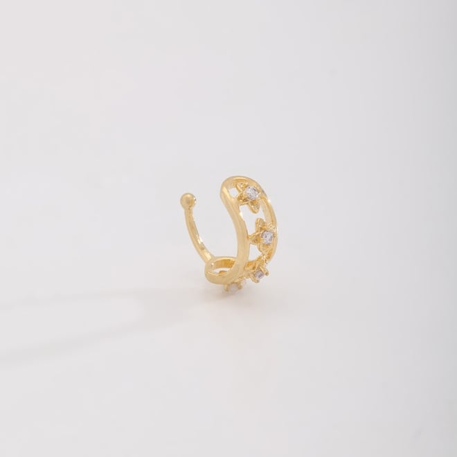 PC-00033 BRINCO BANHADO A OURO 18K TIPO PIERCING FAKE
