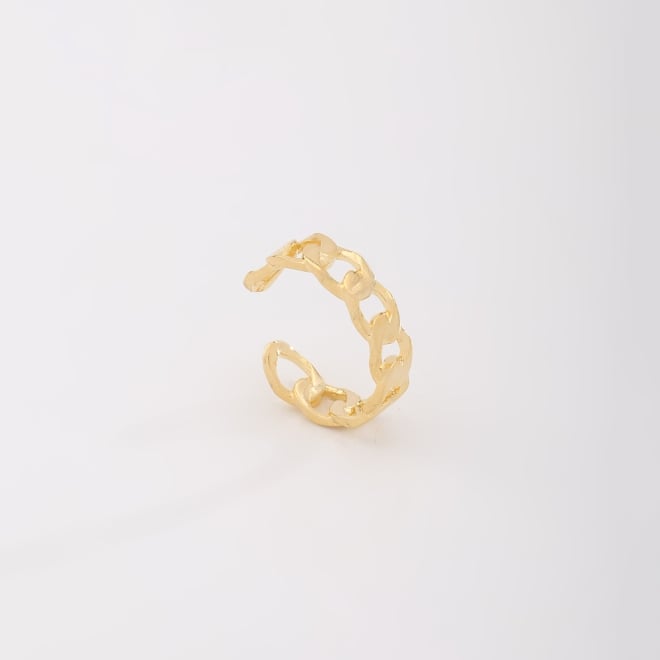 PC-00041 PIERCING BANHADO A OURO 18K COM DESIGN DE ELOS ENTRELAÇADOS