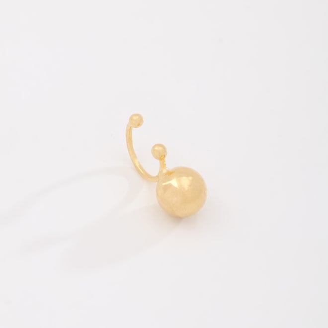 PC-00078 PIERCING BANHADO A OURO 18K COM ESFERA LISA