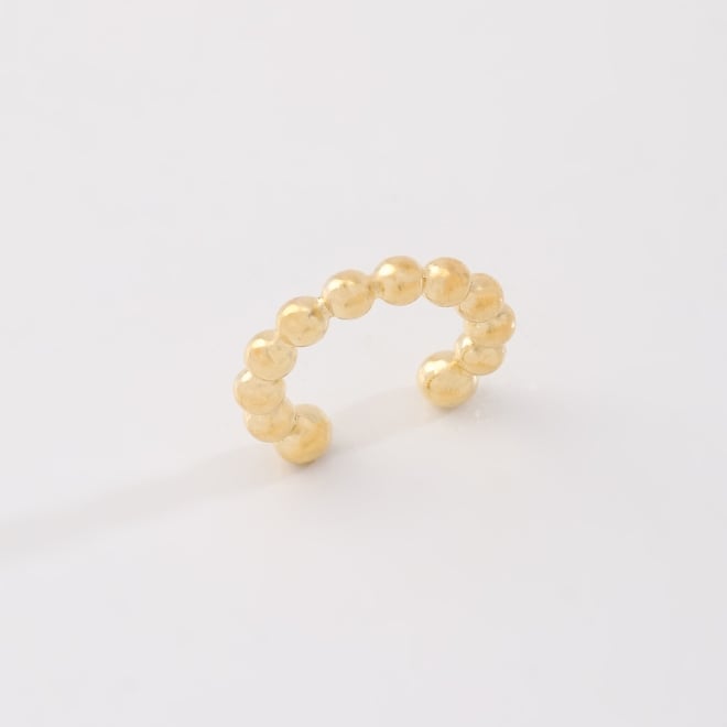 PC-00079-PIERCING BANHADO A OURO 18K COM DESIGN EM ESFERAS POLIDAS
