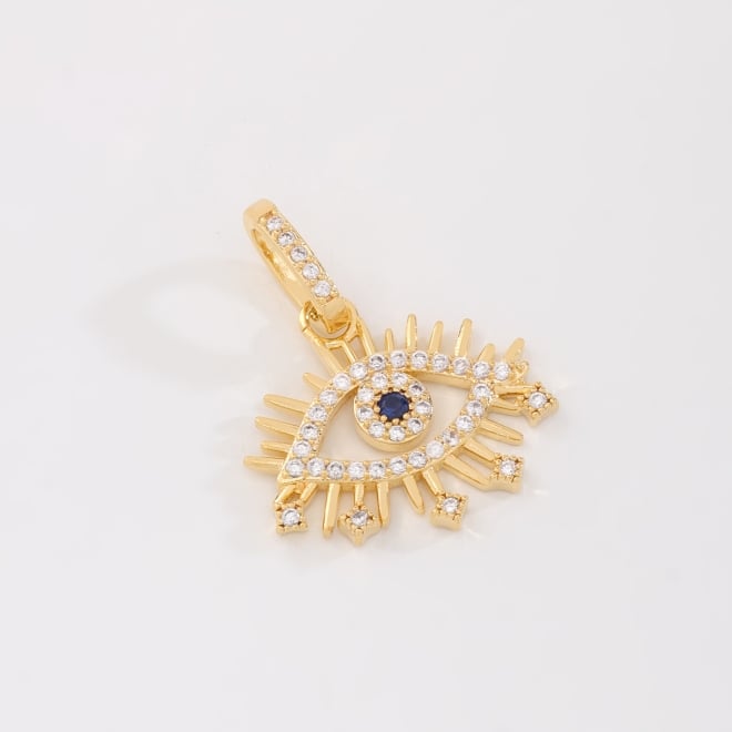 PG-00220 PINGENTE BANHADO A OURO 18K  DE OLHO GREGO