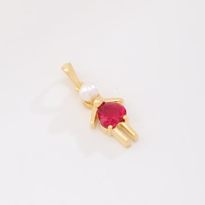 PG-00235 PINGENTE BANHADO A OURO 18K DE MENINA