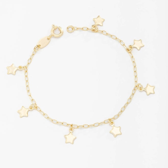 PI-00040 PULSEIRA COM PINGENTES EM FORMATO DE ESTRELA