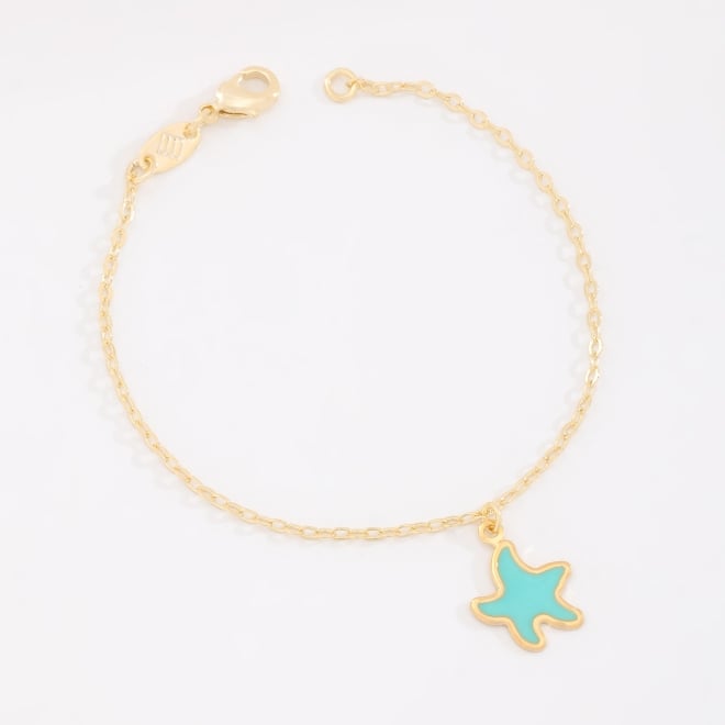 PI-00122-PULSEIRA INFANTIL COM ESTRELA-DO-MAR ESMALTADA