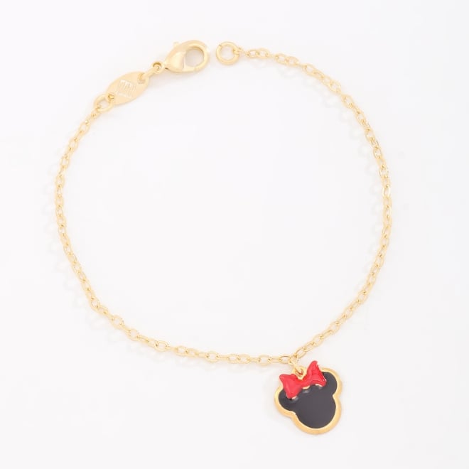 PI-00123-PULSEIRA INFANTIL COM PINGENTE DE RATINHA ESMALTADA