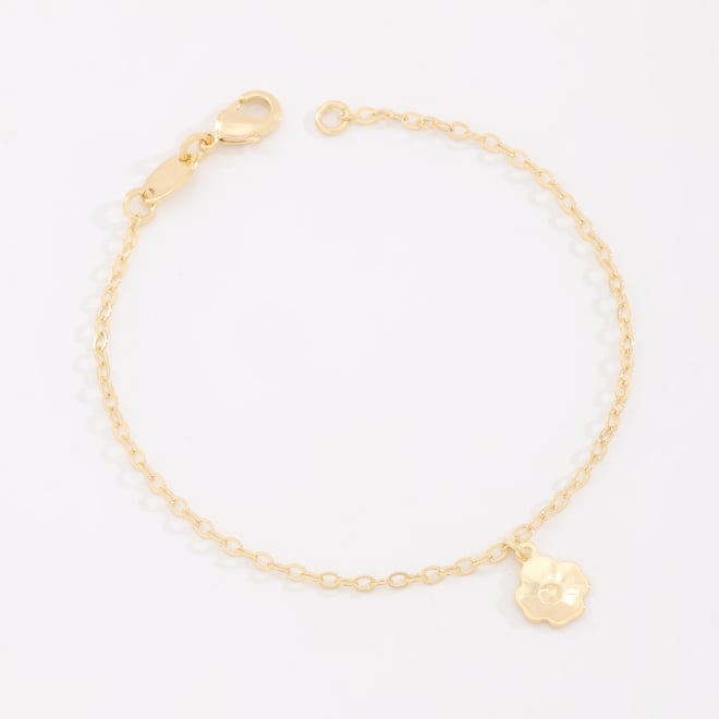 PI-00125-PULSEIRA INFANTIL COM PINGENTE DE FLOR