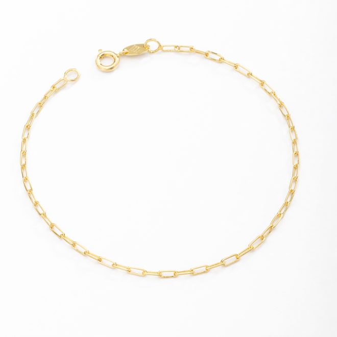 PR-0007 PULSEIRA BANHADA A OURO 18K COM ELOS FINOS ESTILO CARTIER