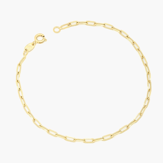PR-0008 PULSEIRA BANHADA A OURO 18K COM CORRENTE EM ELO CARTIER E DESIGN MODERNO