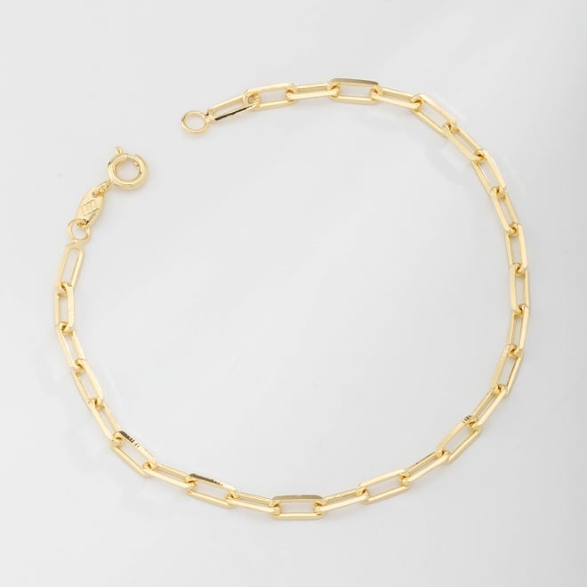 PR-0012 PULSEIRA BANHADA A OURO 18K EM ELO CARTIER ALONGADO