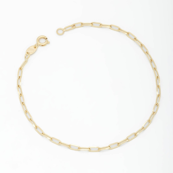 PR-0014 PULSEIRA BANHADA A OURO 18K COM CORRENTE EM ELO CARTIER E DESIGN CLÁSSICO