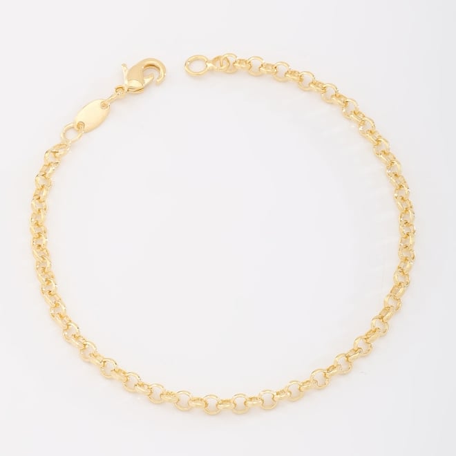 PR-0018 PULSEIRA BANHADA A OURO 18K COM DESIGN EM ELOS REDONDOS