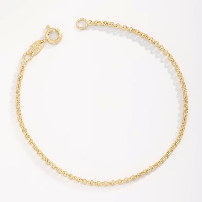 PR-0019 PULSEIRA BANHADA A OURO 18K COM CORRENTE EM ELO PORTUGUÊS