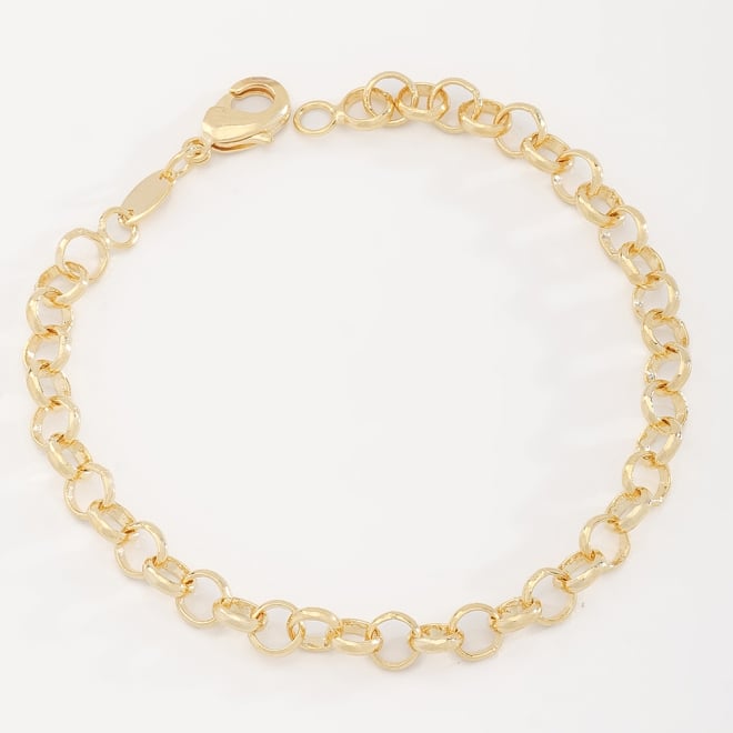 PR-0024 PULSEIRA BANHADA A OURO 18K COM ELOS PORTUGUÊS