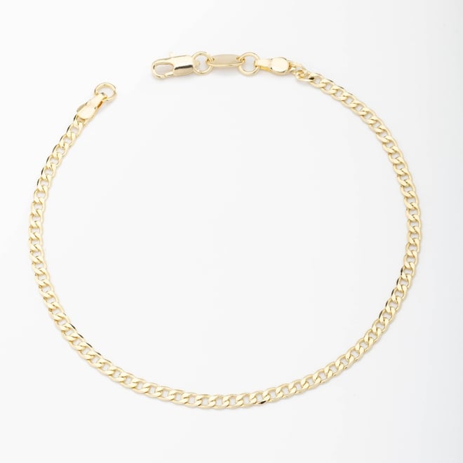 PR-0035 PULSEIRA BANHADA A OURO 18K COM CORRENTE EM ELO GRUMET E DESIGN CLÁSSICO