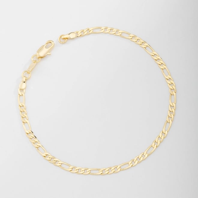 PR-0039 PULSEIRA BANHADA A OURO 18K COM ELOS ESTILO GRUMET E CARTIER
