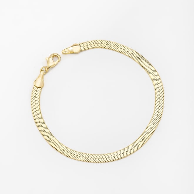 PR-0121 PULSEIRA BANHADA A OURO 18K COM CORRENTE ESTILO FITA LAMINADA
