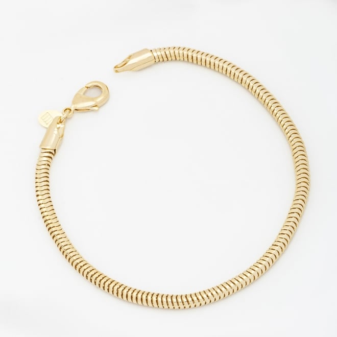PR-0126 PULSEIRA BANHADA A OURO 18K COM CORRENTE ELO SNAKE