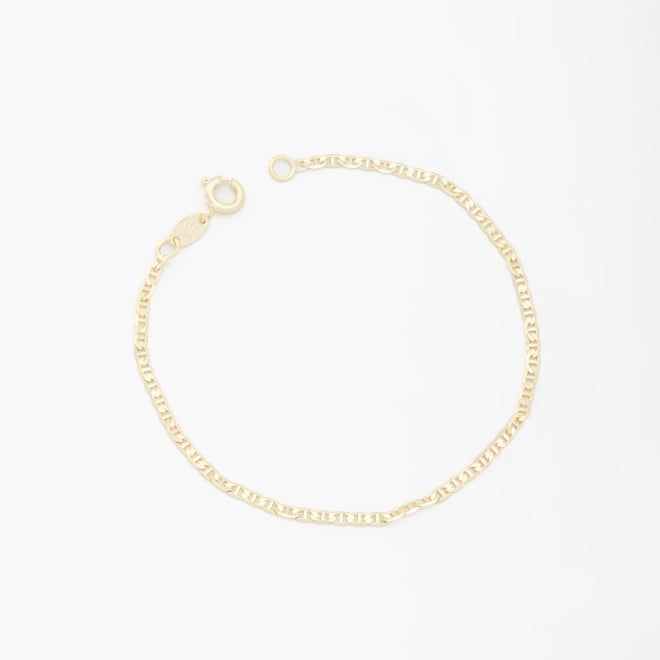 PR-0132 PULSEIRA BANHADA A OURO 18K COM CORRENTE EM ELO PIASTRINE