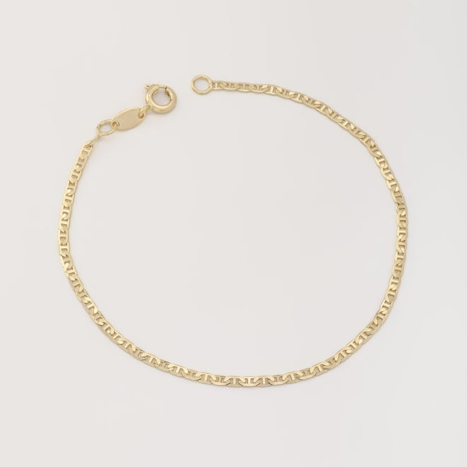 PR-0133 PULSEIRA BANHADA A OURO 18K COM CORRENTE EM ELO PIASTRINE