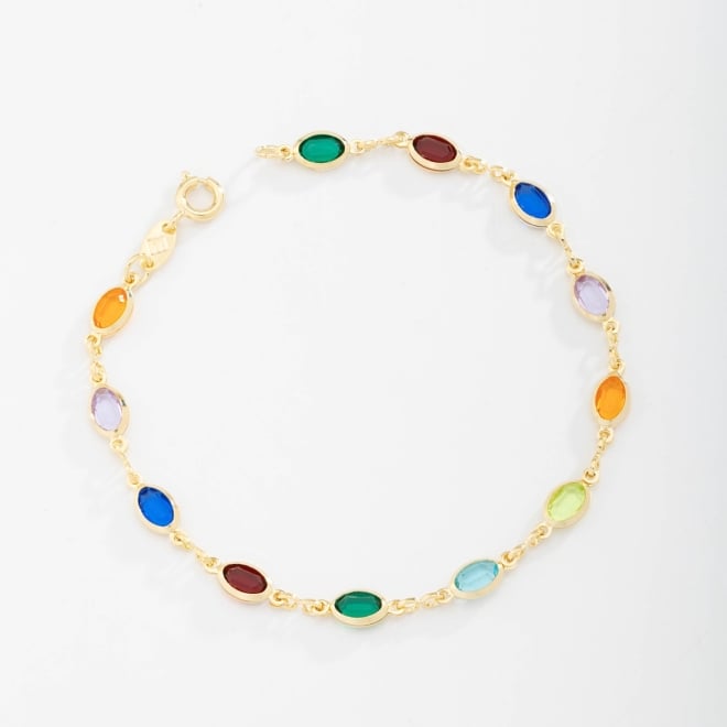 PU-00004 PULSEIRA CRISTAIS COLORIDOS FORMATO OVAL 