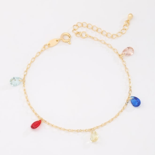 PU-00018 PULSEIRA COM PINGENTES DE PEDRA EM GOTAS