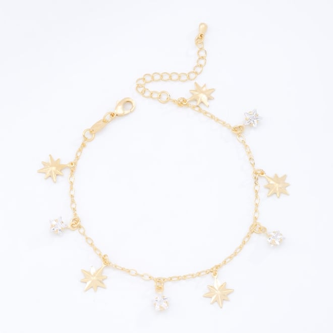 PU-00043-PULSEIRA COM PINGENTES DE ESTRELAS E CRISTAIS