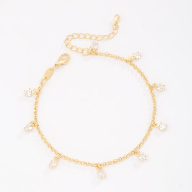 PU-00065 PULSEIRA COM PINGENTES DE ZIRC&Ocirc;NIAS LAPIDADAS