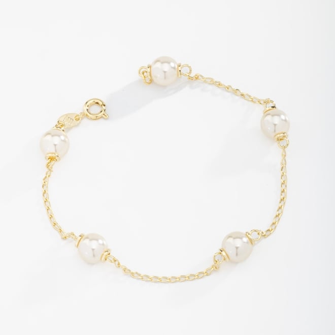 PU-00073 PULSEIRA BANHADA A OURO 18K COM PÉROLAS