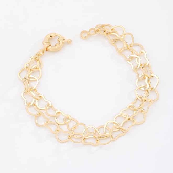 PU-00112 PULSEIRA COM ELOS ENTRELAÇADOS EM CORAÇÃO
