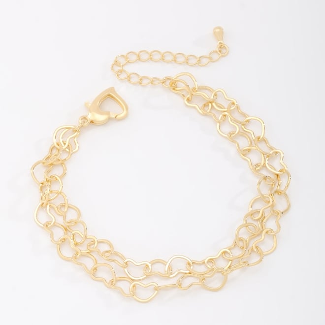 pu-00113-PULSEIRA TRIPLA COM ELOS DE CORAÇÃO