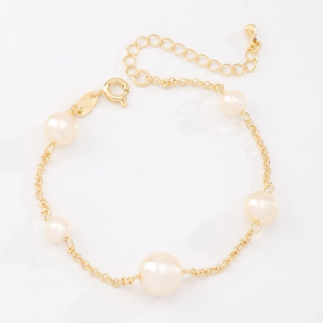 PU-00142 PULSEIRA BANHADA A OURO 18K COM P&Eacute;ROLAS