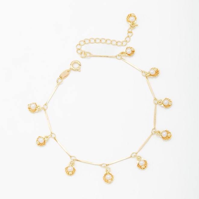 PU-00172 PULSEIRA PALITO COM  CONCHA PEROLA 