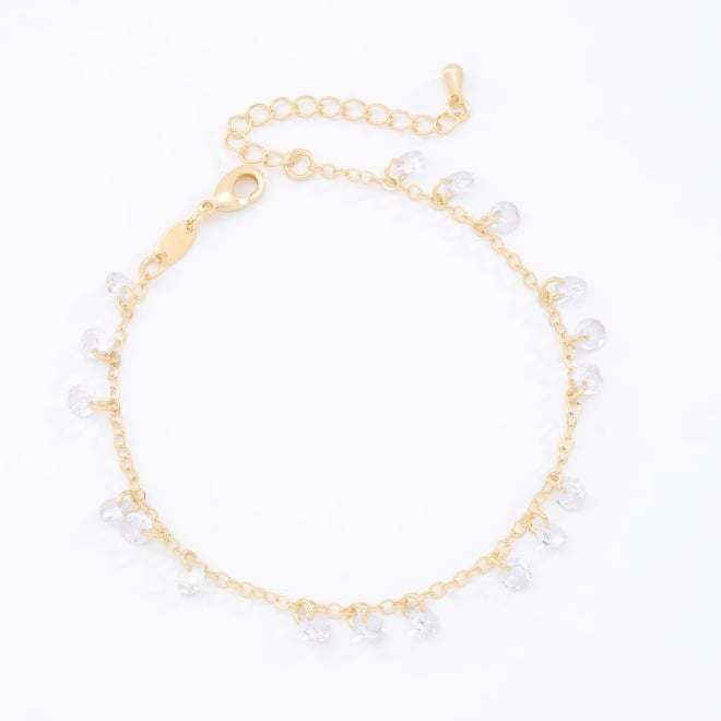 PU-00240 PULSEIRA BANHADA A OURO 18K EM ZIRC&Ocirc;NIAS