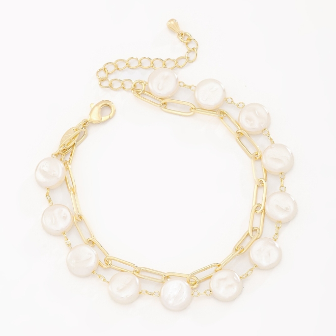 PU-00252 PULSEIRA PÉROLA COM CORRENTE CARTIER 